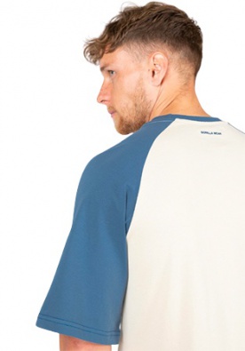 Gorilla Wear Pánské tričko Oversized Logan béžová/modrá