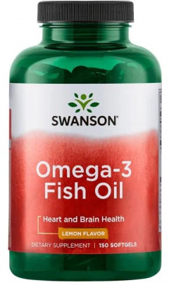 Swanson Omega 3 Fish Oil 150 kapslí - citron VÝPRODEJ