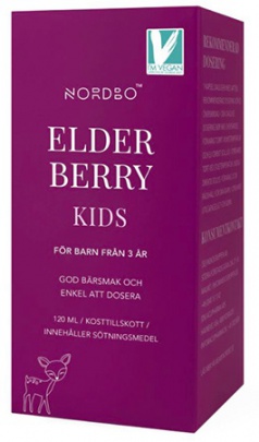 Nordbo Elderberry Kids (Extrakt z černého bezu pro děti) 120 ml
