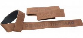 Power System Posilovací kožené trhačky Leather Lifting Straps