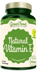 GreenFood Natural Vitamin E 60 kapslí