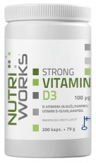 NutriWorks Strong Vitamin D3 2000iu 200 kapslí