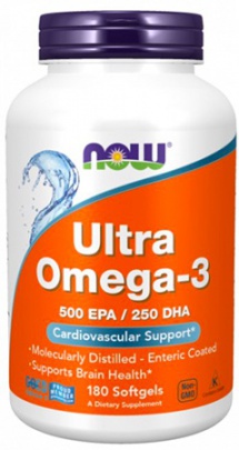 Now Foods Ultra Omega 3 500 EPA/250 DHA 90 kapslí