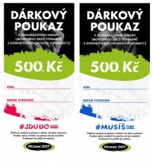 Elektronický dárkový poukaz Fitness007 500 Kč