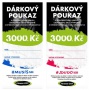 Elektronický dárkový poukaz Fitness007 3000 Kč