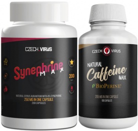 Czech Virus Natural Caffeine Max 100 kapslí + Synephrine VÝHODNÝ BALÍČEK