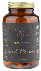 NaturLabs Vápník Chelátový + D3 & K2 90 kapslí