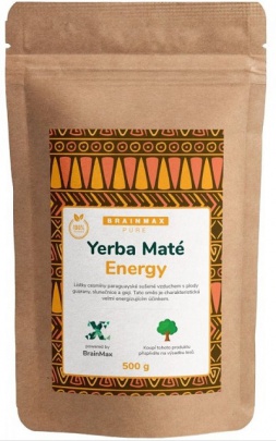 BrainMax Pure Organic Yerba Maté Energy 500 g PROŠLÉ DMT (30. 9. 2022)