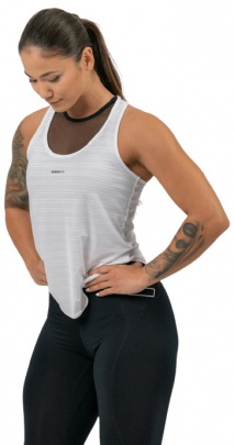 Nebbia FIT Activewear tílko “Airy” s reflexním logem 439 bílá