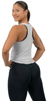 Nebbia FIT Activewear tílko “Airy” s reflexním logem 439 bílá
