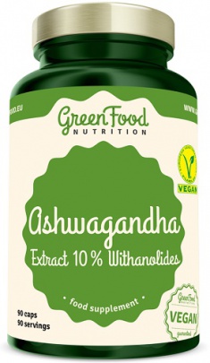 GreenFood Ashwagandha Extract 10% Withanolides 90 kapslí