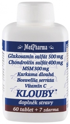 MedPharma Glukosamin Sulfát (chondroitin, MSM, kurkuma) KLOUBY 67 tablet