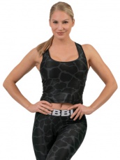 Nebbia Nature-Inspired Sportovní crop top Racer back 549 černá