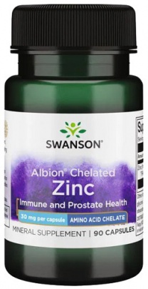 Swanson Albion Zinc 30 mg 90 kapslí