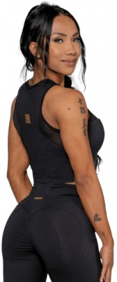 Nebbia Intense Dámský Crop top s vysokou podporou Mesh 842 gold
