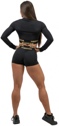 Nebbia Intense Dámský Crop top s dlouhým rukávem 839 gold