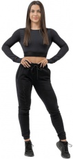 Nebbia Intense Dámský Crop top s dlouhým rukávem 839 černý