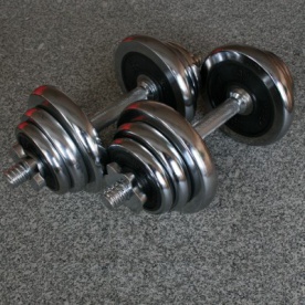 Činky jednoruční chrom 2x10kg