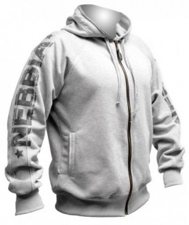 Nebbia Fitness mikina se zipem a kapucí 790 šedá - XL