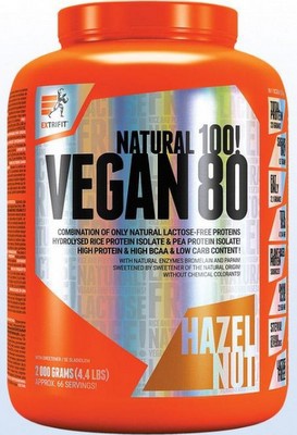 Extrifit Vegan Protein 80 2000 g Příchuť: Lískový oříšek
