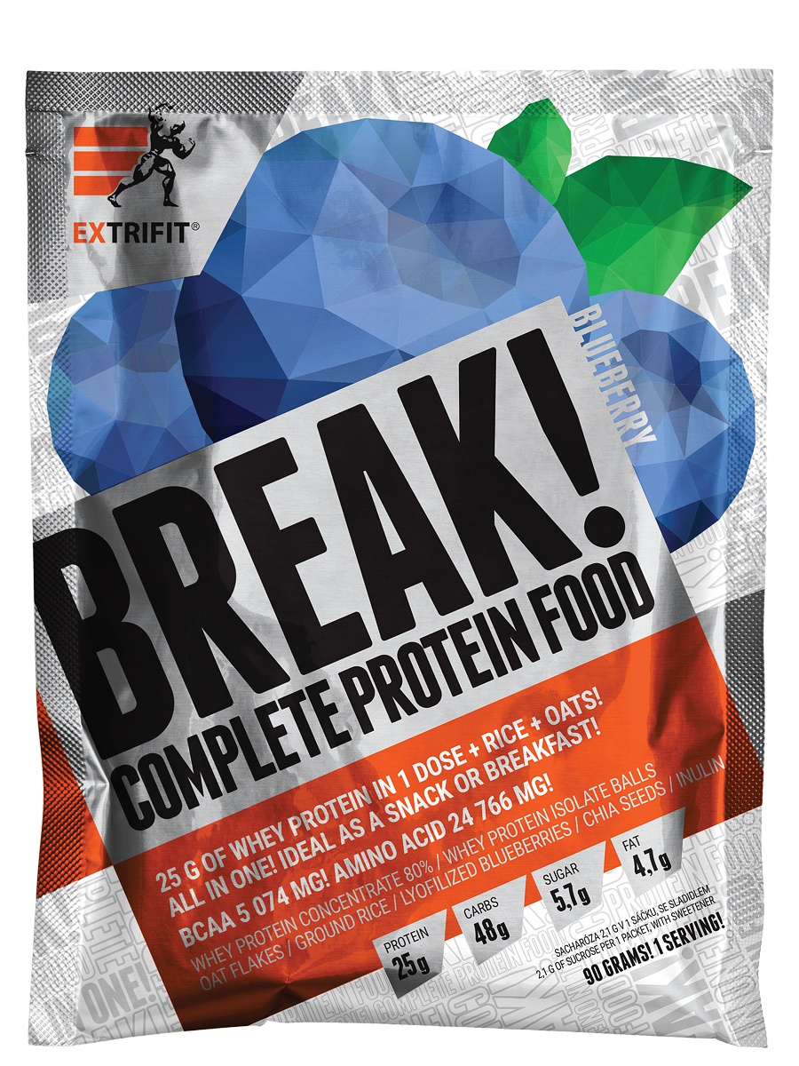 Extrifit Protein Break 90 g - borůvka