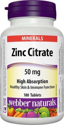 Levně Webber Naturals Zinc Citrate 180 tablet