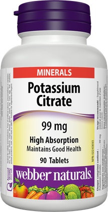 Webber Naturals Potassium Citrate (draslík) 90 tablet