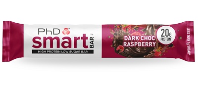 Levně PhD Nutrition PhD Smart Bar 64 g Tmavá čokoláda malina