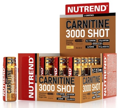 Nutrend Carnitine 3000 Shot 20 x 60 ml - pomeranč