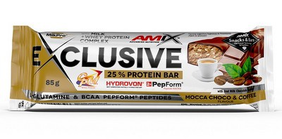 AMIX Exclusive Protein Bar, 85 g Příchuť: Mocha/Čokoláda/Káva
