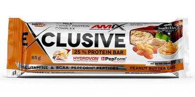 Levně Amix Nutrition Amix Exclusive Protein Bar 85g - arašídové maslo cake