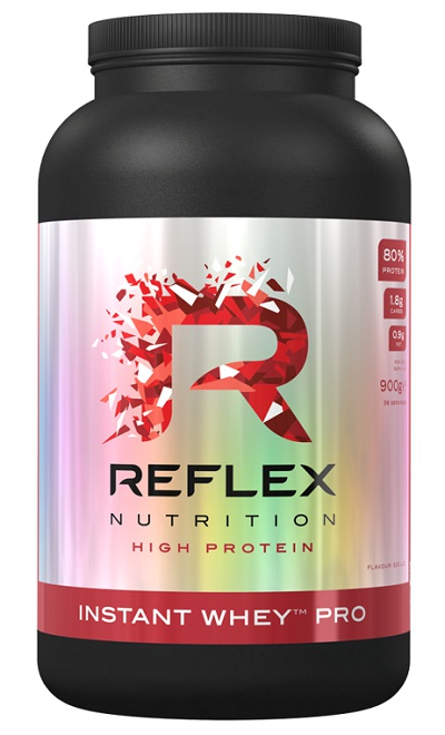 Levně Reflex Nutrition Reflex Instant Whey PRO 900 g - banán + Vitamin D3 100 kapslí ZDARMA