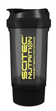 Levně Scitec Nutrition Scitec Šejkr Traveler 500 ml + zásobník - černá