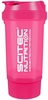Scitec Nutrition Scitec Šejkr Traveler 500 ml + zásobník - růžová
