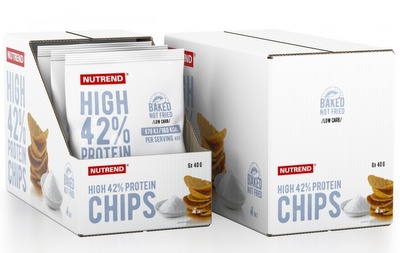 Nutrend High Protein Chips 6x40g - sůl