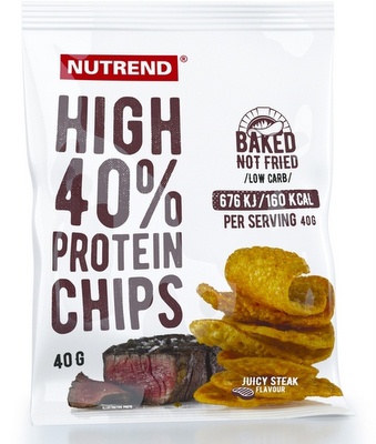 Levně Nutrend High Protein Chips 40g - juicy steak