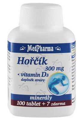 Levně MedPharma Hořčík 300 mg + vitamín D3 107 tablet