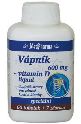 Levně MedPharma Vápník 600 mg + Vitamín D 67 kapslí