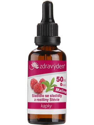 Zdravý den Stevia kapky 50ml - malina