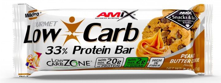 Levně Amix Nutrition Amix Low Carb 33% Protein bar 60g - peanut butter cookie