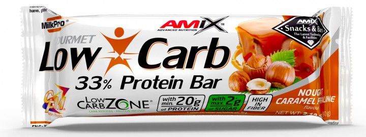 Levně Amix Nutrition Amix Low Carb 33% Protein bar 60g - karamel s nugátem
