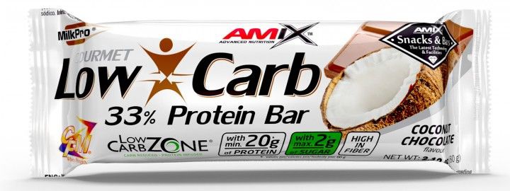 Levně Amix Nutrition Amix Low Carb 33% Protein bar 60g - kokos s čokoládou