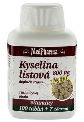 Levně MedPharma Kyselina Listová 800 mcg 107 tablet