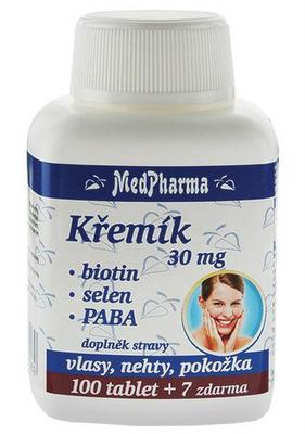 Levně MedPharma Křemík 30 mg + biotin + selen + PABA 107 tablet