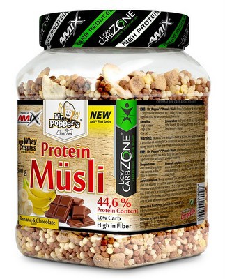 Amix Mr. Popper´s Protein Müsli, 500 g Příchuť: Čokoláda/Banán