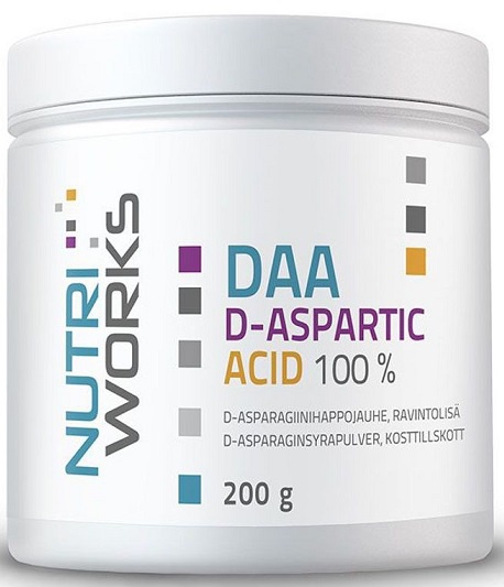 Levně NutriWorks DAA D-ASPARTIC ACID 100% 200g