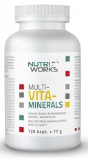 Levně NutriWorks MULTI-VITA-MINERALS 120 kapslí (77g)