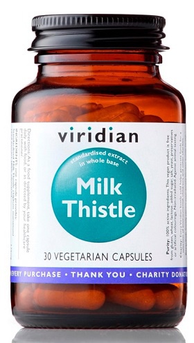 Levně Viridian Nutrition VIRIDIAN Milk Thistle - Ostropestřec Mariánský 30 kapslí