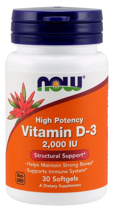 Levně Now Foods Vitamin D3 2000 IU 120 kapslí