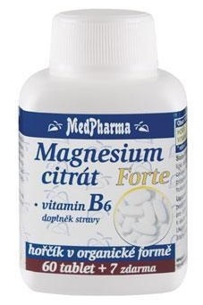 Levně MedPharma Magnesium citrát Forte + Vitamín B6 67 tablet